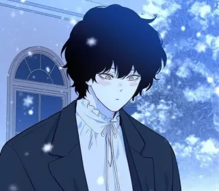 🫐 Anime, Manga, Charakter, Mann, Illustration, Blau telegram sticker