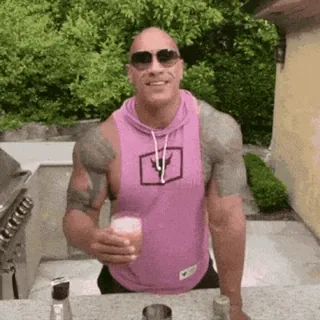 🥂 Dwayne Johnson acteur, célébrité, cuisine, cocktail, The Rock, Dwayne Johnson whatsapp sticker