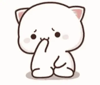 🤭 แมว, น่ารัก, คาวาอิ, การ์ตูน, สัตว์, สติกเกอร์ whatsapp sticker