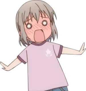 😳 anime, cô gái, sốc, bực bội, sợ hãi, xấu hổ, hoạt hình, biểu cảm telegram sticker