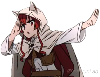 😏 애니메이션, 캐릭터, 경례, 제스처 telegram sticker
