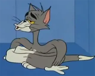 😄 Tom Cat Tom and Jerry cat, cartoon, funny, sad, Tom and Jerry, Tom Cat telegram sticker