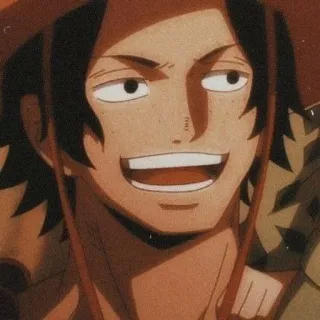 🌟 Ace One Piece Anime, One Piece, Ace, Cartone animato, Personaggio whatsapp sticker