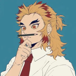 🤔 Kyojuro Rengoku Demon Slayer Anime, Mangá, Personagem, Rengoku, Demon Slayer telegram sticker