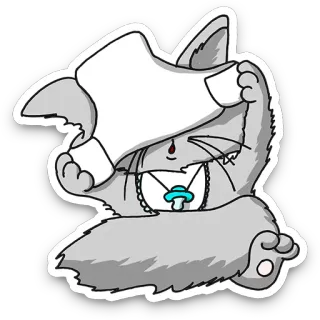 💦 Katze, Papier, Aufkleber, Kawaii, Süß telegram sticker