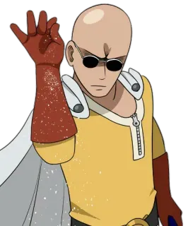 😴 Saitama One-Punch Man Сайтама, Ванпанчмен, Аниме, Соль, Мем, Герой telegram sticker