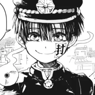 ⛓ Hanako Toilet-bound Hanako-kun 封 Anime, Mangá, Hanako-kun, Fantasma, Sobrenatural, Uniforme escolar, Bonito, A Viagem de Chihiro whatsapp sticker