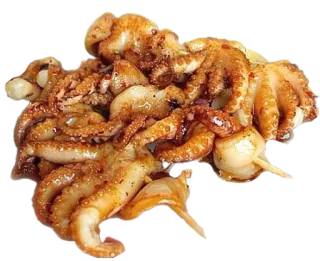 😃 ośmiornica, owoce morza, jedzenie, grillowane, macki, szaszłyk telegram sticker