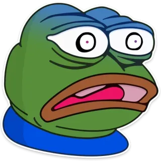 🐸 Pepe the Frog pepe, rana, meme, triste, meme de internet telegram sticker