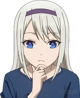 🤔 Kei Shirogane Kaguya-sama: Love Is War Аниме, Девушка, Думает, Милая, Широгане, Кей telegram sticker