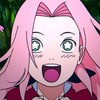 😍 Sakura Naruto anime, cartoon, sakura, naruto, excited telegram sticker