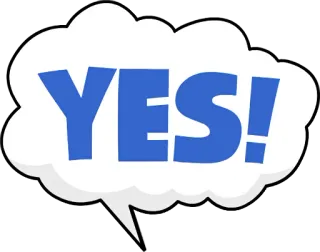 ⭕ YES! Ya, Setuju, Afirmatif, Persetujuan, Positif, Konfirmasi telegram sticker