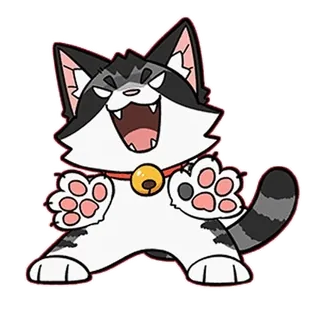 😈 cat, angry, animal, cute, kitten, cartoon whatsapp sticker
