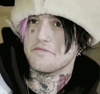 🙁 Lil Peep Lil Peep, рэпер, певец, музыка, портрет telegram sticker