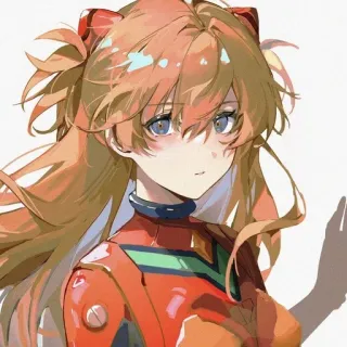 💗 Asuka Langley Soryu Neon Genesis Evangelion アニメ, 漫画, 女の子, ポートレート, ファンアート, イラスト, キャラクター whatsapp sticker