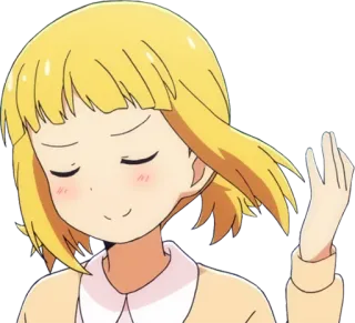 😏 Anime, Cartone animato, Ragazza, Bionda, Carina telegram sticker
