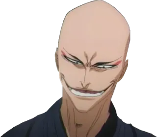 😈 Gin Ichimaru Bleach Anime, Gin Ichimaru, Bleach, Postać, Uśmieszek, Łysy whatsapp sticker