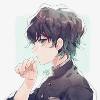 ☁️ Anime, Ragazzo, Uniforme scolastica, Manga whatsapp sticker