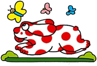 😋 chien, animaux, papillons, rouge, blanc whatsapp sticker