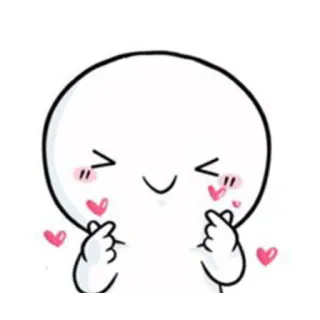 ☺️ mignon, kawaii, coeur, amour, expression, dessin animé telegram sticker