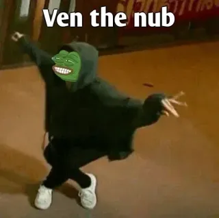 👀 Ven the nub Meme, Pepe, Cultura internet, Umorismo telegram sticker
