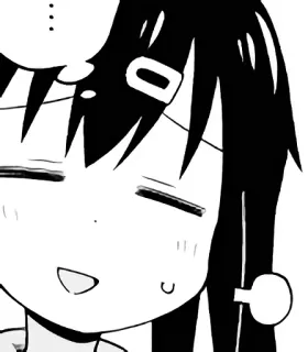 😐 anime, manga, cartoon, expression, cute whatsapp sticker