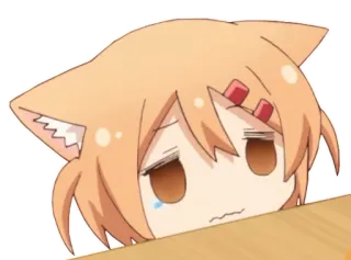😭 Anime, Lucu, Sedih, Kucing, Kartun, Air mata, Manga whatsapp sticker