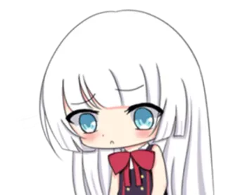😔 Anime, Chibi, Niedlich, Mädchen, Manga telegram sticker