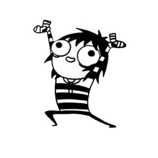 😃 Sarah Andersen Sarah Andersen, comic, cartoon, character, humor, illustration telegram sticker