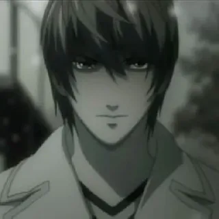 📓 Light Yagami Death Note Аниме, Манга, Тетрадь смерти, Лайт telegram sticker