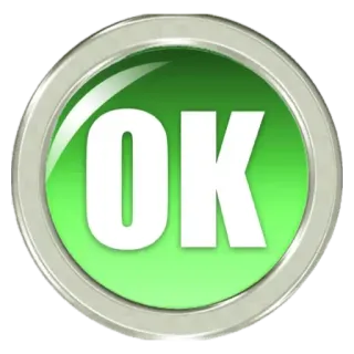 💟 OK ok, knop, groen, goedgekeurd, vinkje telegram sticker