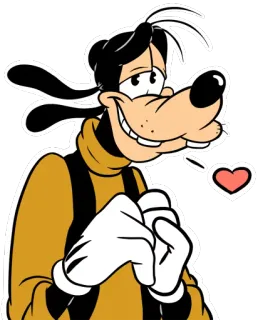 😘 Goofy kartun, Disney, Goofy, cinta, hati whatsapp sticker