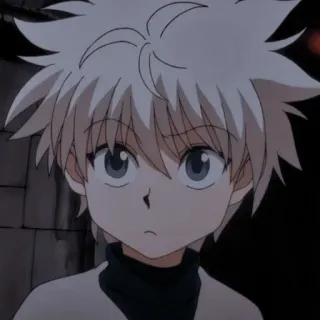 🤍 Killua Killua, Anime, Cartone animato, Ragazzo, Capelli bianchi, Personaggio telegram sticker