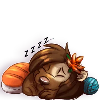 💤 Zzz... นอนหลับ, หมี, การ์ตูน, น่ารัก, สัตว์, เหนื่อย, พักผ่อน telegram sticker