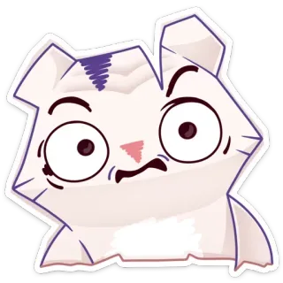 😐 Katze, Sticker, lustig, Cartoon, Tier telegram sticker