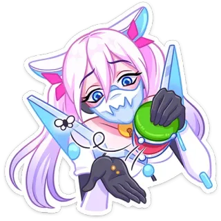 ⭐ Anime, Kocica, Cyborg, Manga, Kawaii telegram sticker
