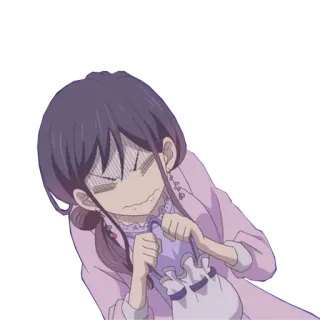 😨 anime, girl, angry, frustrated, cartoon, cute whatsapp sticker