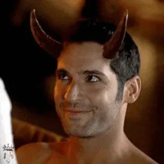 🥃 Lucifer Morningstar Lucifer 악마, 뿔, TV 프로그램, 루시퍼, 루시퍼 모닝스타 whatsapp sticker
