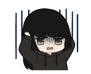 😱 Anime, Cartoon, Niedlich, Besorgt, Traurig whatsapp sticker