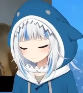 🔱 Gawr Gura Anime, Hai, Vtuber, Gawr Gura, Süß whatsapp sticker