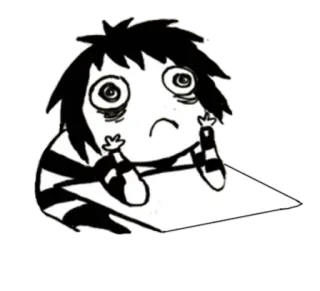 🔮 exausto, cansado, desenho, desenho animado, ilustração telegram sticker