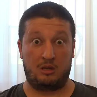🤯 mężczyzna, twarz, zszokowany, wyraz twarzy, portret telegram sticker