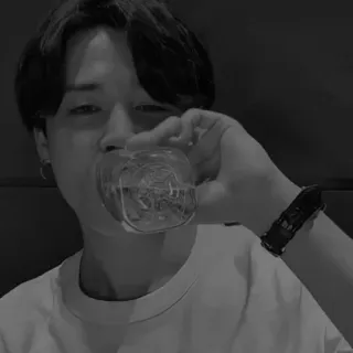 🦔 man, drinking, person, indoor, black and white telegram sticker