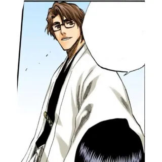 🧬 Aizen Sosuke Bleach 애니메이션, 만화, 안경, 아이젠, 소스케 telegram sticker