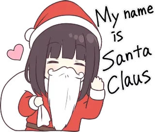 🎅 Santa Claus My name is Santa Claus Christmas, Santa, holiday, cartoon, cute telegram sticker