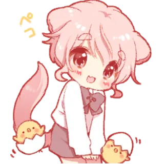 Весенний кун @nyasticks telegram stickers