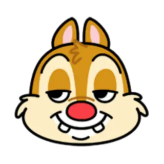 😏 Chip 卡通, 花栗鼠, 迪士尼, 可爱, 动物 telegram sticker