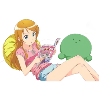 😔 NEW TYPE Anime, Chica, Leyendo, Revista telegram sticker