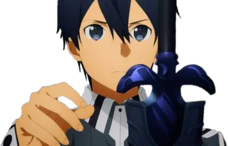 😕 Kirito Sword Art Online Anime, Épée, Kirito, Sword Art Online, Personnage whatsapp sticker
