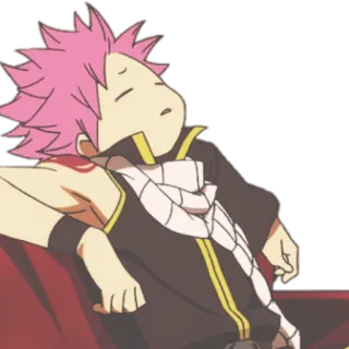 😓 Natsu Dragneel Fairy Tail Natsu Dragneel, Fairy Tail, Anime, Mangá, Dormindo, Relax, Relaxante telegram sticker